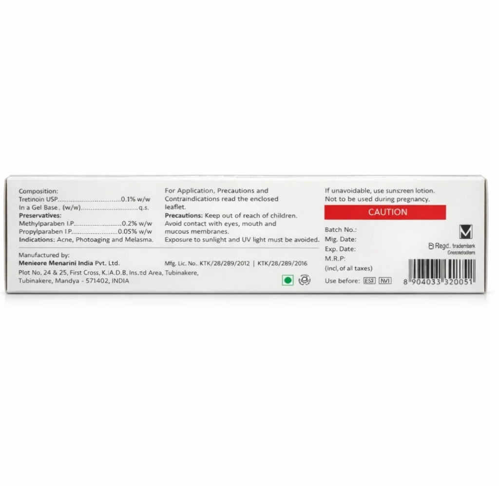 MENARINI A-RET Tretinoin Gel USP 0.1%